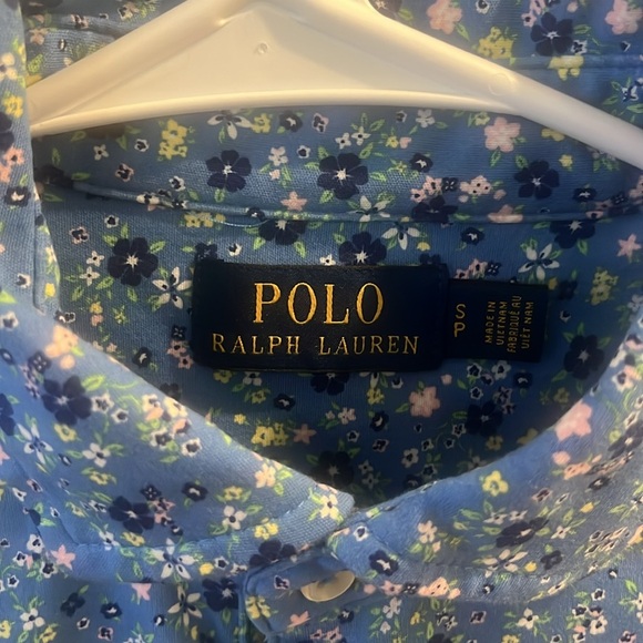 Polo by Ralph Lauren Blue Floral Polo Shirt - Picture 3 of 5